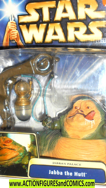 STAR WARS 3.75 JABBA THE HUTT ROTJ 2004 SAGA COLLECTION W/ ACCESSORIES AND  BAR