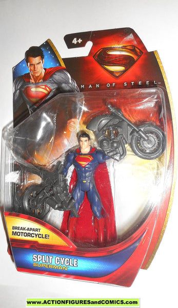 Review and photos of Man of Steel Split Cycle Superman action figure by  Mattel