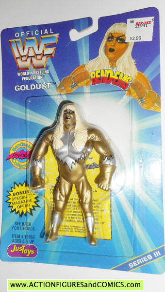 CUSTOM 2000 Just Toys WWF Bend-Ems Carded Action Figure - Grand Master  Sexay (Signed by Sexay) Displayed with JSA COA