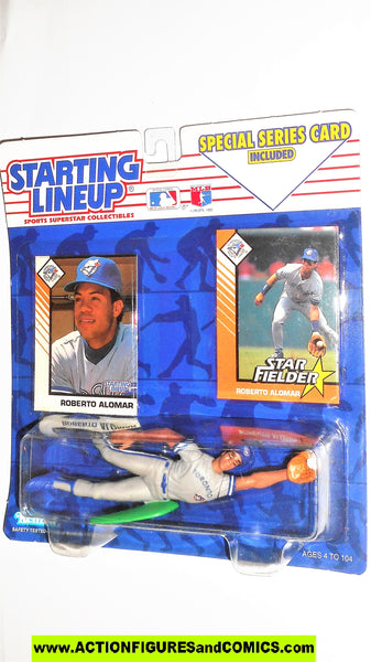 ROBERTO ALOMAR - Toronto Blue Jays Starting Lineup MLB SLU 1993 Figure  & 2 Cards