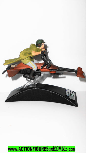 star wars titnaium SPEEDER BIKE with PRINCESS LEIA 2006 complete