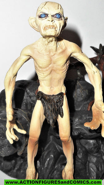 Lord of the Rings GOLLUM with sound base toy biz complete hobbit –  ActionFiguresandComics