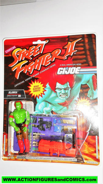 1993 Street Fighter II Blanka v.1 UNCUT CARD BACK full file backer GI Joe  JTC