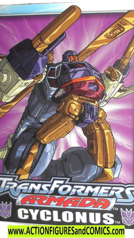 Transformers CYCLONUS 2002 Armada Sticker Trading card