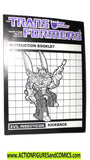 Transformers KICKBACK 1985 100% Complete instr card