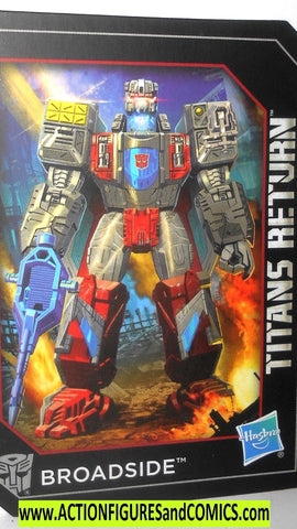 Transformers BROADSIDE Titans Return Trading Card