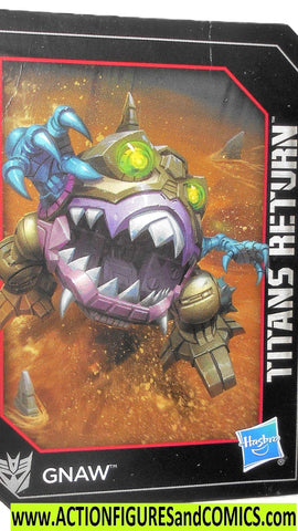 Transformers GNAW Sharkticon Titans Return Trading Card 2016