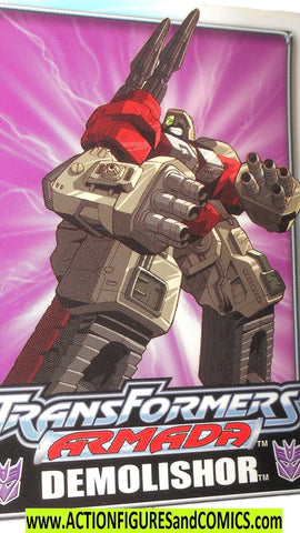 Transformers DEMOLISHER 2002 Armada Sticker Trading card