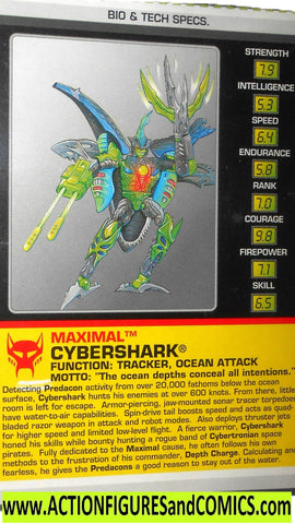 Transformers Beast Wars CYBERSHARK 1997 Canada tech spec