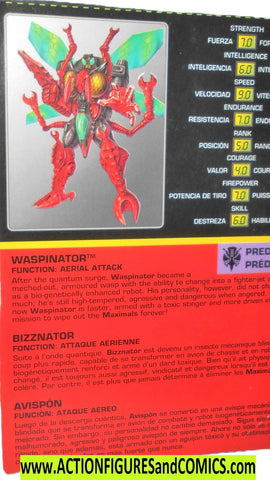 Transformers Beast Wars WASPINATOR 1997 Canada tech spec