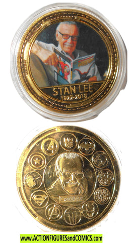 Marvel STAN LEE commemorative coin 2018 gold plated