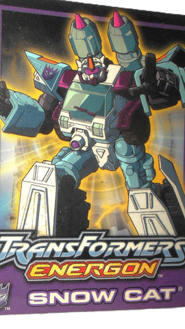 Transformers SNOW CAT 2004 Energon trading card