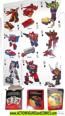 Transformers TRADING PLAYING CARDS G1 set mib moc