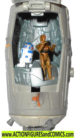 star wars action fleet ESCAPE POD w C-3po R2-D2