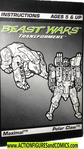 Transformers beast wars POLAR CLAW 1996 Instructions