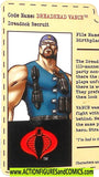 Gi joe Dreadnock VANCE 2004 FILE CARD fc sdcc joecon