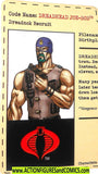 Gi joe Dreadnock JOE-BOB 2004 FILE CARD fc sdcc joecon