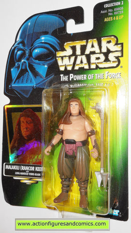 star wars action figures MALAKILI Rancor Keeper power of the force hasbro toys moc