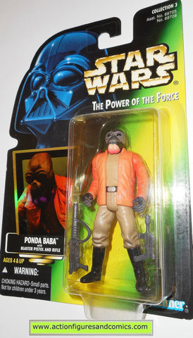 star wars action figures PONDA BABA .01 1997 power of the force hasbro toys moc