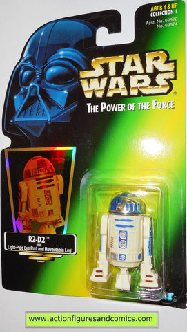 star wars action figures R2-D2 green card power of the force hasbro toys moc