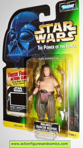 star wars action figures MALAKILI Rancor Keeper freeze frame 01 power of the force moc