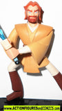 star wars action figures OBI WAN KENOBI clone wars animated 2003