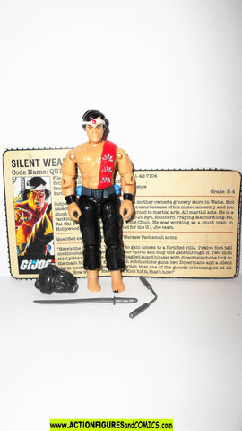 gi joe QUICK KICK 1985 100% COMPLETE with peach file card