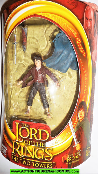 Lord of the Rings FRODO ELVEN CLOAKED toy biz complete hobbit moc ...