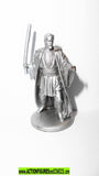 star wars action figures OBI WAN KENOBI 2006 1.5 inch silver pewter pvc