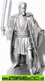 star wars action figures OBI WAN KENOBI 2006 1.5 inch silver pewter pvc