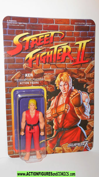 Street Fighter II KEN reaction figures super 7 funko action toys 2 moc ...