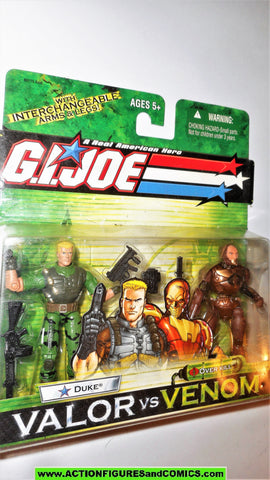 gi joe DUKE vs OVERKILL 2004 valor vs venom vvvaction figures moc