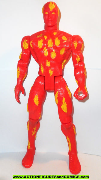 Marvel universe toy biz HUMAN TORCH 10 inch fantastic four 4 deluxe co ...