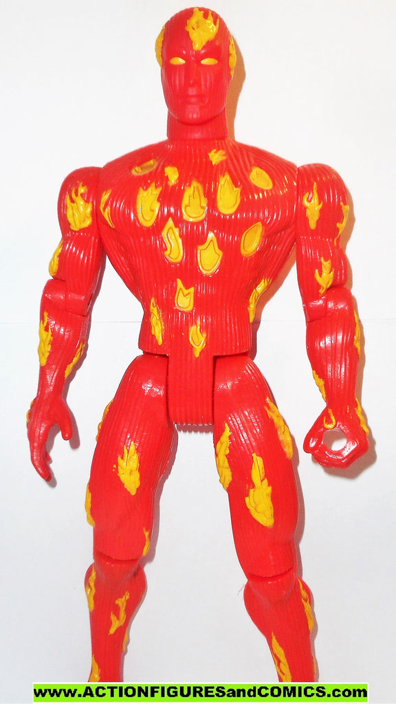 Marvel universe toy biz HUMAN TORCH 10 inch fantastic four 4 deluxe co ...