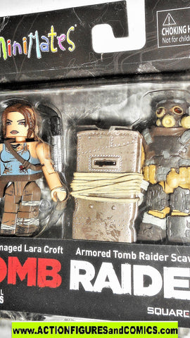 minimates Tomb Raider LARA CROFT battle damaged  Armored Scavenger moc