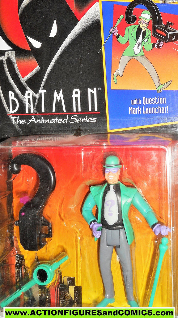 BATMAN animated series RIDDLER 1992 Series 1 6 back card TAS kenner mo ...