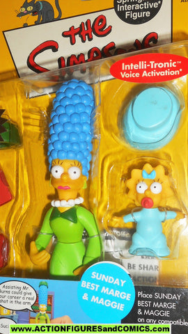 simpsons MARGE MAGGIE SUNDAY BEST 2002 playmates world of springfield wos moc